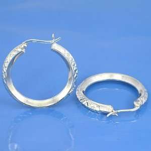   Diamond Cut Hoop Earrings  Arts, Crafts & Sewing