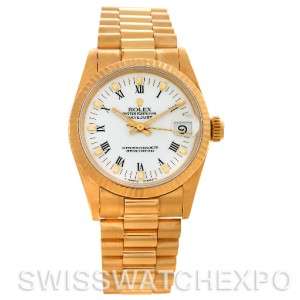Rolex Datejust President Midsize18k Yellow Gold Watch 68273  