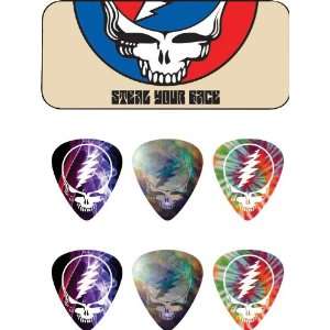  Dunlop Grateful Dead Steal Your Face Tan Pick Tin with 6 