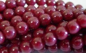 Strands Of Red Mountain Jade Round Beads 6MM  