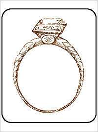 ANNA GRIFFIN Wood Mount Stamp ~ Wedding Ring ~ NEW  