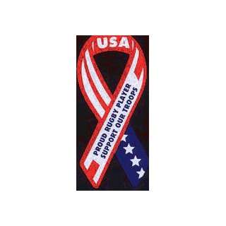 PROUD RUGBY PLAYER RIBBON CAR MAGNET 