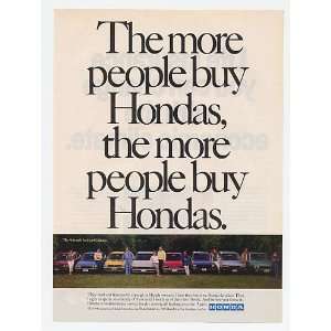  1987 Schorsch Family Chicago Honda Cars Print Ad (11563 