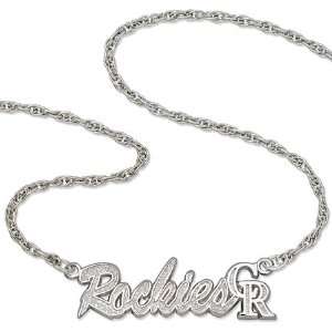  MLB Colorado Rockies Script Necklace Sterling Silver 