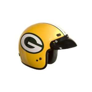   Green Bay Packers Motorcycle Three Quarter Helmet (Yellow, XX Large