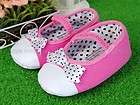 A206 new baby toddler girl pink crib shoes UK 4