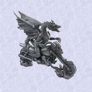  the Easy rider dragon statue on a chopper sculpture New 