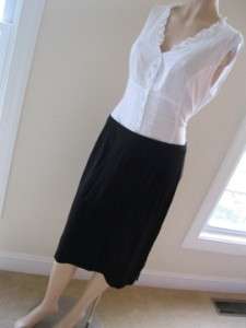 Talbots Black Stretch Skirt Casual Comfy Size Small 4 6 (A2)  