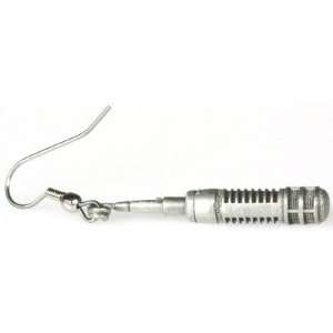  Harmony Jewelry Electro Voice EVRE20 Mic Earrings   Pewter 