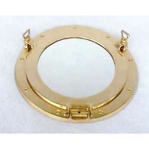 Brass Porthole Mirror   Nautical Decor:  Home & Kitchen