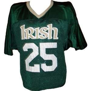  Notre Dame #25 Game Used 2006 07 Green Lacrosse Jersey 