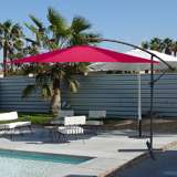 FT Patio Tilt Umbrella Tan w/ Crank Market Aluminium Pool Outdoor 
