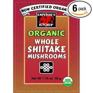 Emperors Kitchen Donko Shiitake Mushrooms, 1.76 Ounce Bags (Pack of 6 