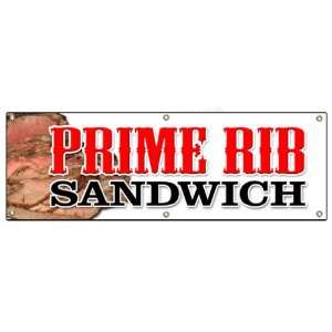 com 72 PRIME RIB SANDWICH BANNER SIGN usda roasted roast beef french 