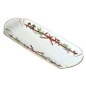  Royal Worcester Holly Ribbons Mint Tray