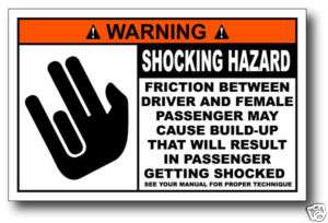 The Shocker Very Funny Warning Sticker Decal Gag Gift  