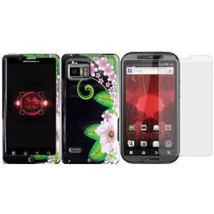   Hard Case Cover+LCD Screen Protector for Motorola Droid Bionic XT875