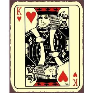  Suicide King Vintage Metal Art Game Room Poker Retro Tin 