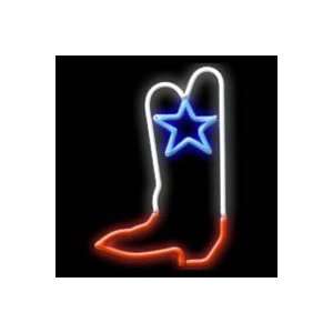  Cowboy Boot Neon Sculpture 13 x 21