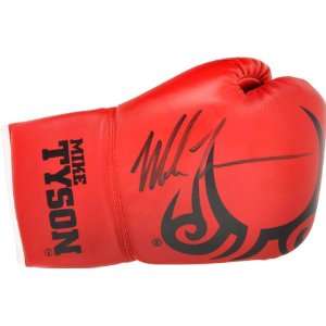  Mike Tyson Autographed Boxing Glove  Details: Red Boxing 