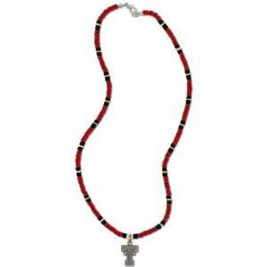  Texas Tech Red Raiders Mens Wood Bead Necklace (Alternate 