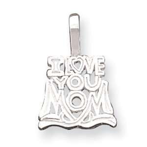  I Love You Mom Pendant   Sterling Silver: Jewelry