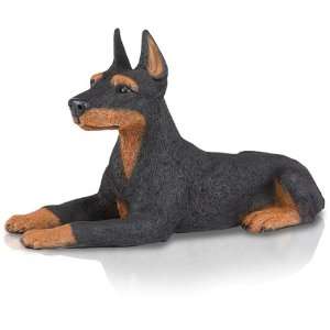   : Figurine Dog Urns: Doberman Pinscher, Ears Up, Black: Pet Supplies