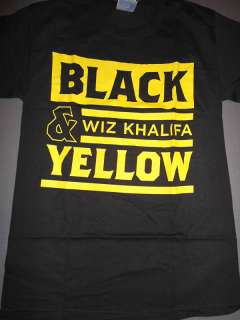 WIZ KHALIFA Black & Yellow T Shirt **NEW  