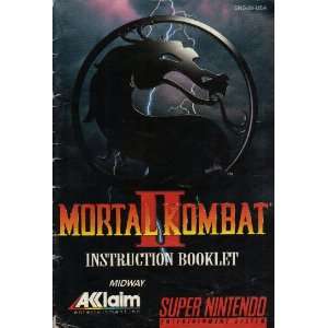  Mortal Kombat II SNES Instruction Booklet (Super Nintendo 