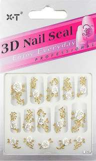 3D Gold Charming Rose Nail Art Stickers/Decals 28  