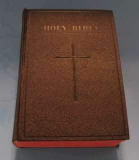 Douay Confraternity Catholic Holy Bible 1957 HB Black Very Good Cond 