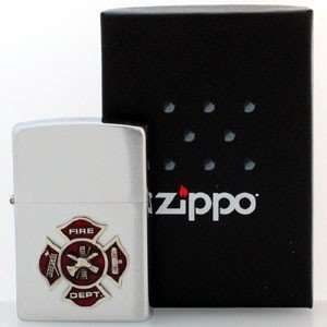 Zippo Lighter   Pewter Emblem Maltese Cross