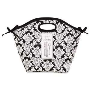  Lady Jayne Lunch Totes, Black and White Damask Health 