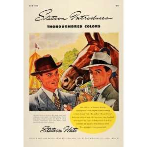  1938 Ad John B. Stetson Hats Thoroughbred Horse Show 