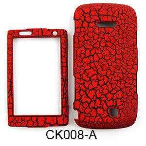   SIDEKICK 4G T839 RUBBERIZED EGG CRACK RED Cell Phones & Accessories