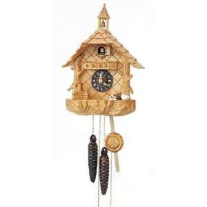   12 Inch Natural Black Forest Wood Cuckoo Clock: Home & Kitchen