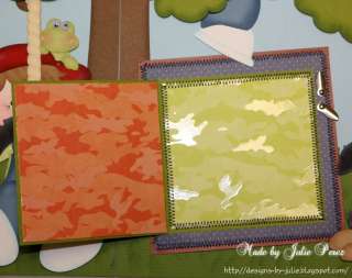 MOMZ Premade Boy Scrapbook Pages w/paper piecing by Julie Looking for 