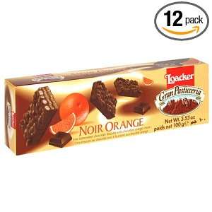 Loacker Pstccra Noir Orange, 3.53 Ounces (Pack of 12)  