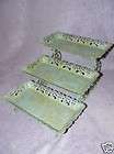 Shabby Green Lace Edge 3 tier buffet Server NEW