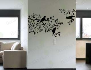 Tree Branch Bird Removable Vinyl Wall Decal Sticker  