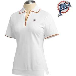   Miami Dolphins Womens Alliance Organic Polo Small: Sports & Outdoors
