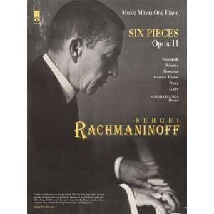  Music Minus One Piano Rachmaninov Six Scenes (Book & CD Set 