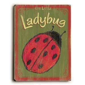  one little ladybug vintage sign