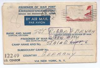 WWII POW cover 6C TRANSPORT STALAG LUFT 6 Folded Letter 1944   305th 