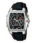   EFA120L 1A1 MENS DIGITAL ANALOG ACTIVE DIAL DRESS WATCH LEATHER
