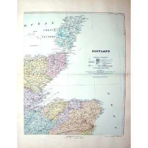  Map Scotland Caithness Orkney Aberdeen Nairn Elgin: Home & Kitchen