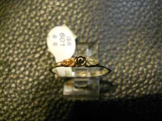 Ladies Black Hills Gold on Silver Small Rose Ring  