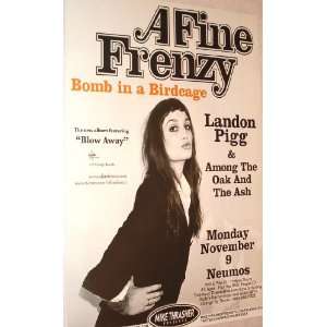 Fine Frenzy Poster   Concert Flyer Bomb in a Bird Cage  