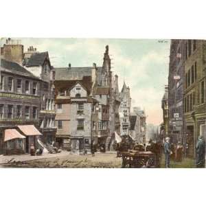 1906 Vintage Postcard Street Scene in the Old Town Edinburgh Scotland