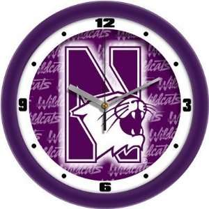 Northwestern Wildcats Suntime 12 Dimension Glass Crystal Wall Clock 
